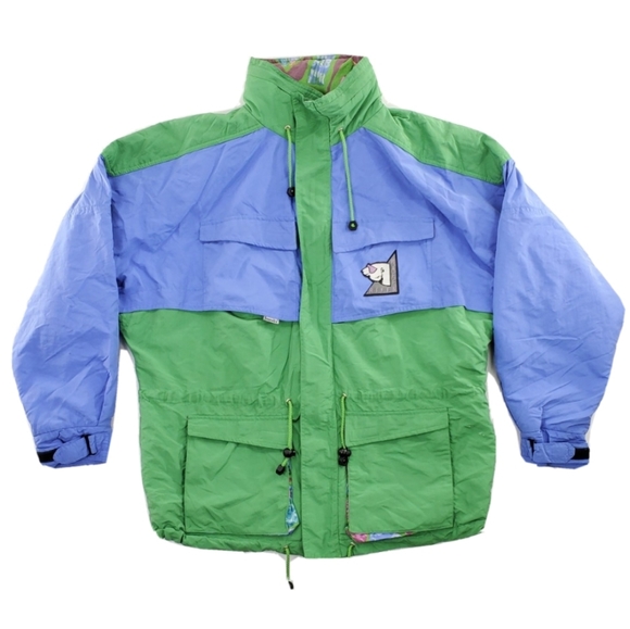 Riff Raff Jackets & Coats Vtg Riff Raff Ski Jacket Blue Green